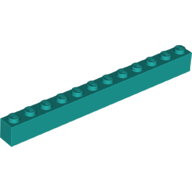 Brick 1 x 12 — Dark Turquoise