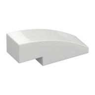 Brick Curved 3 x 1 No Studs — White