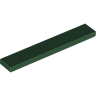 Tile 1 x 6 with Groove — Dark Green
