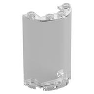 Cylinder Half 2 x 4 x 5 with 1 x 2 cutout — Trans-Clear