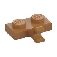 Plate Special 1 x 2 with Clip Horizontal on Side — Medium Nougat