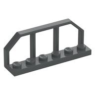 Plate Special 1 x 6 with Train Wagon End Fence — Dark Bluish Gray