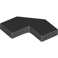 Tile Special 2 x 2 Corner with Cut Corner - Facet — Black