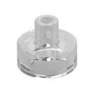 Tile Round 1 x 1 with Hollow Bar — Trans-Clear
