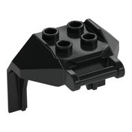 Plate Special, 2 x 2 Studs and Handle, Closed Ends (Mech Chest Plate / Armor) — Black