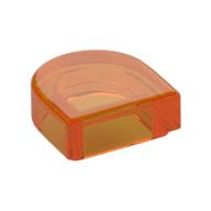 Tile Round 1 x 1 Half Circle — Trans-Orange