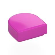 Tile Round 1 x 1 Half Circle — Dark Pink