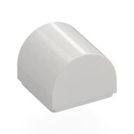 Brick Curved 1 x 1 x 2/3 Double Curved Top, No Studs — White
