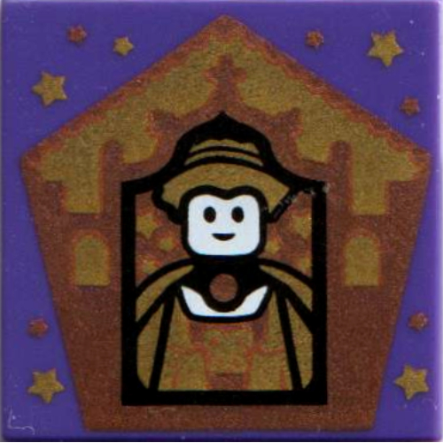 Tile 2 x 2 with Wizard Card Helga Hufflepuff print — Dark Purple