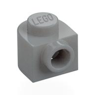 Plate 1 x 1 x 2/3 Half Round with Side Stud — Light Bluish Gray