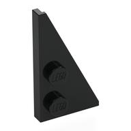 Wedge Plate 2 x 4 27° Right — Black