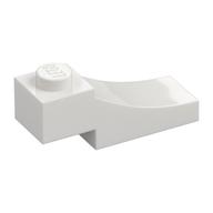 Brick Curved, 3 x 1 with 1/3 Inverted Cutout — White