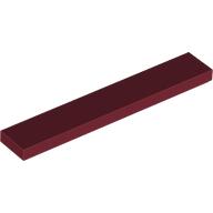 Tile 1 x 6 with Groove — Dark Red