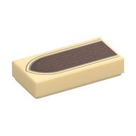 Tile 1 x 2 with Arched Wooden Door print — Tan