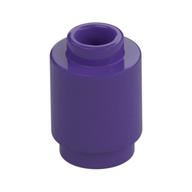 Brick Round 1 x 1 Open Stud — Dark Purple