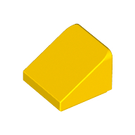 Slope 30° 1 x 1 x 2/3 (Cheese Slope) — Yellow