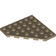 Wedge Plate 6 x 6 Cut Corner — Dark Tan