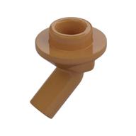 Bar, Angled with 1 x 1 Round Plate / Stud on End — Medium Nougat