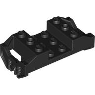 Wheel Holder, Train Wheel RC Train, Holder, Open Axle — Black