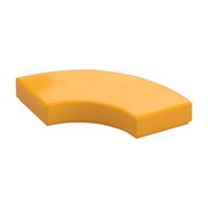 Tile 2 x 2 Curved, Macaroni — Bright Light Orange