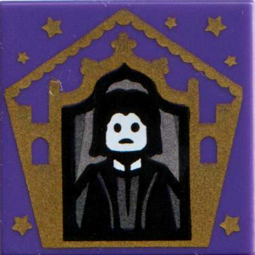 Tile 2 x 2 with Wizard Card Severus Snape print — Dark Purple