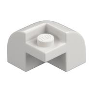 Brick Round, Curved 2 x 2 x 1 1/3, Corner — White