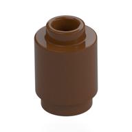 Brick Round 1 x 1 Open Stud — Reddish Brown