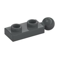 Plate Special 1 x 2 with End Towball — Dark Bluish Gray