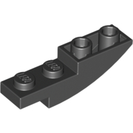 Brick Curved 4 x 1 Inverted — Black