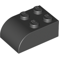 Brick Curved 2 x 3 — Black