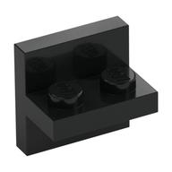 Bracket 2 x 2 with 1 x 2 Vertical Studs — Black