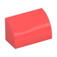 Brick Curved 1 x 2 x 1 No Studs — Coral