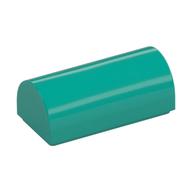 Brick Curved 1 x 2 x 2/3 Double Curved Top, No Studs — Dark Turquoise