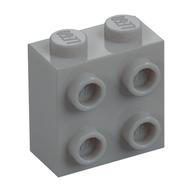Brick Special 1 x 2 x 1 2/3 with 4 Studs on 1 Side — Light Bluish Gray