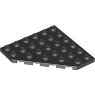 Wedge Plate 6 x 6 Cut Corner — Black