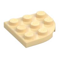 Plate Round Corner 3 x 3 — Tan