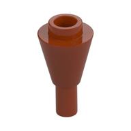 Cone 1 x 1 Inverted with Bar at Bottom (Ice Cream Cone) — Dark Orange