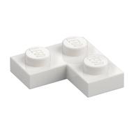 Plate 2 x 2 Corner — White