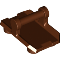 Plate Special / Shield Rectangular with 4 Studs, Handle — Reddish Brown