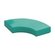 Tile 2 x 2 Curved, Macaroni — Dark Turquoise