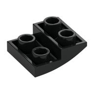 Brick Curved 2 x 2 x 2/3 Inverted — Black