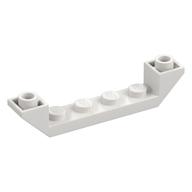 Slope Inverted 45° 6 x 1 Double with 1 x 4 Recessed — White