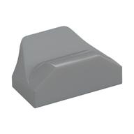 Brick Wedged, Curved 1 x 2 x 2/3 No Studs, Wing End — Light Bluish Gray