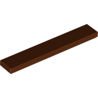Tile 1 x 6 with Groove — Reddish Brown