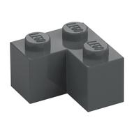 Brick 2 x 2 Corner — Dark Bluish Gray