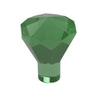 Rock 1 x 1 Jewel / Gem 24 Facet — Trans-Green