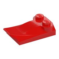 Wedge Curved 2 x 3 x 2/3 Two Studs, Wing End — Red