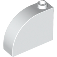 Brick Curved 1 x 3 x 2 — White