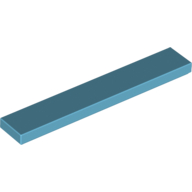Tile 1 x 6 with Groove — Medium Azure