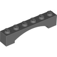 Brick Arch 1 x 6 Raised Arch — Dark Bluish Gray